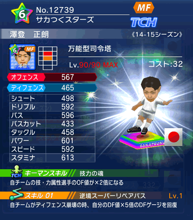 No.12739　澤登正朗【14-15】