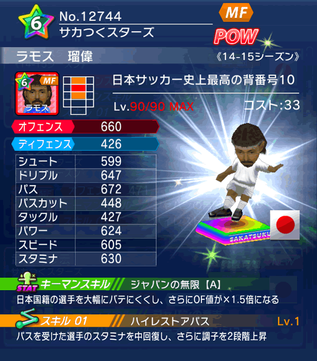 No.12744　ラモス瑠偉【14-15】