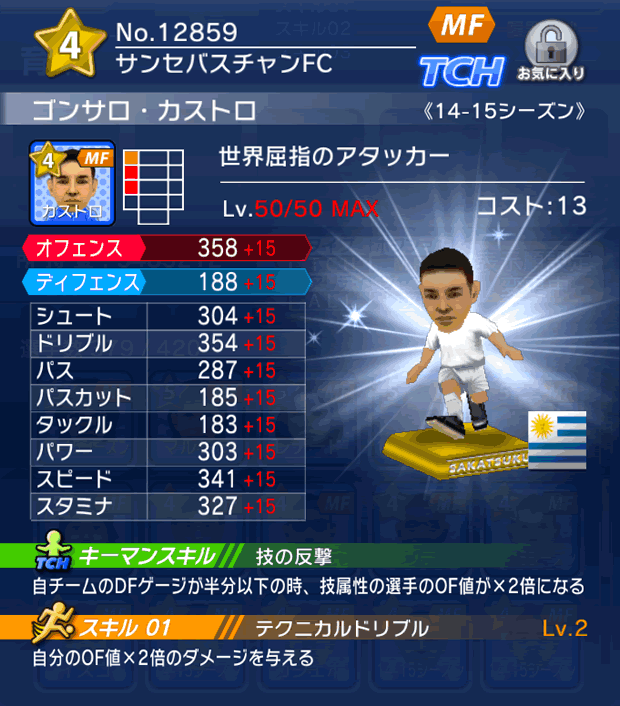 No.12859　ゴンサロ・カストロ【14-15】