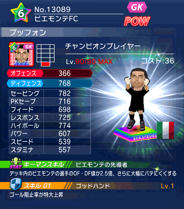 No.13089　ブッフォン【CPプレイヤー】