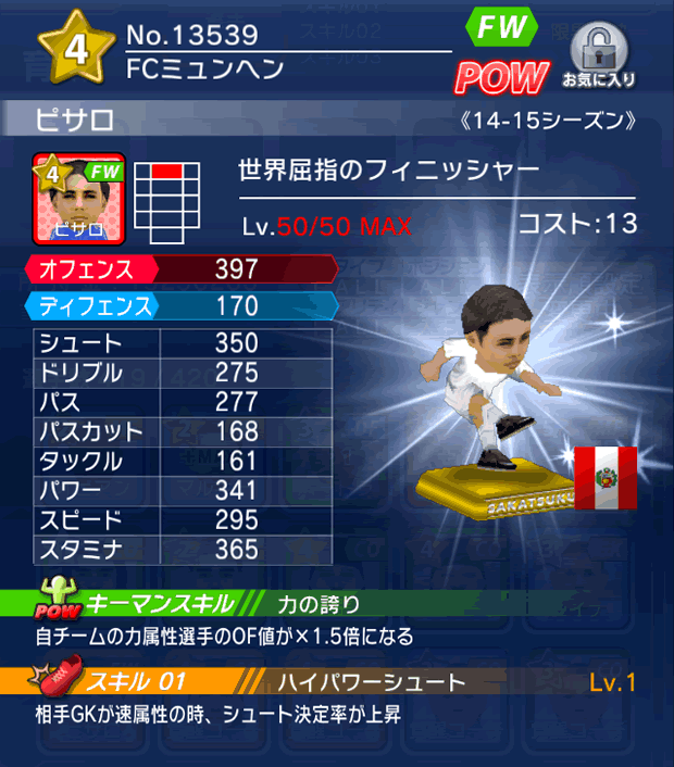 No.13539　ピサロ【14-15】