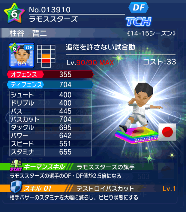 No.13910　柱谷哲二【14-15】