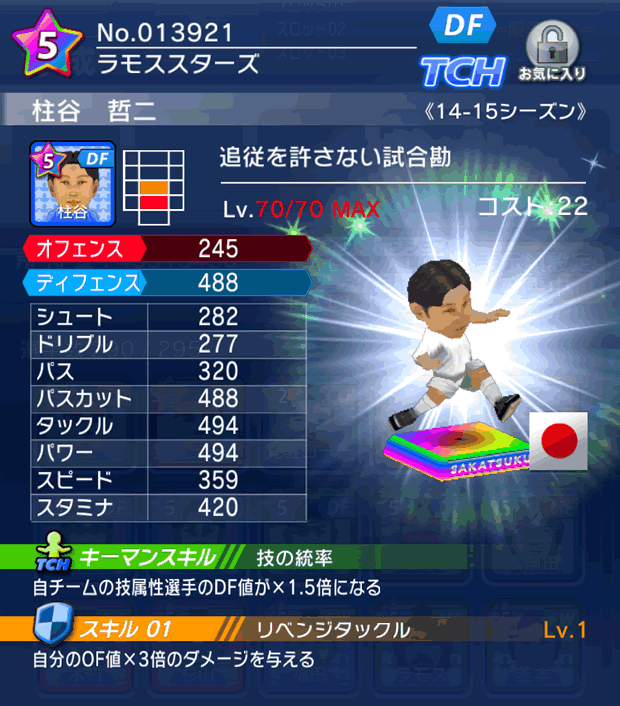 No.13921　柱谷哲二【14-15】