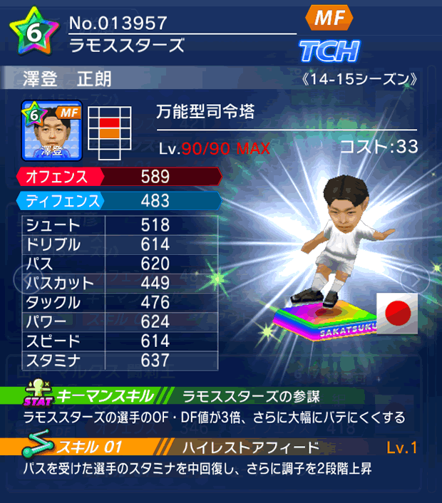 No.13957　澤登正朗【14-15】