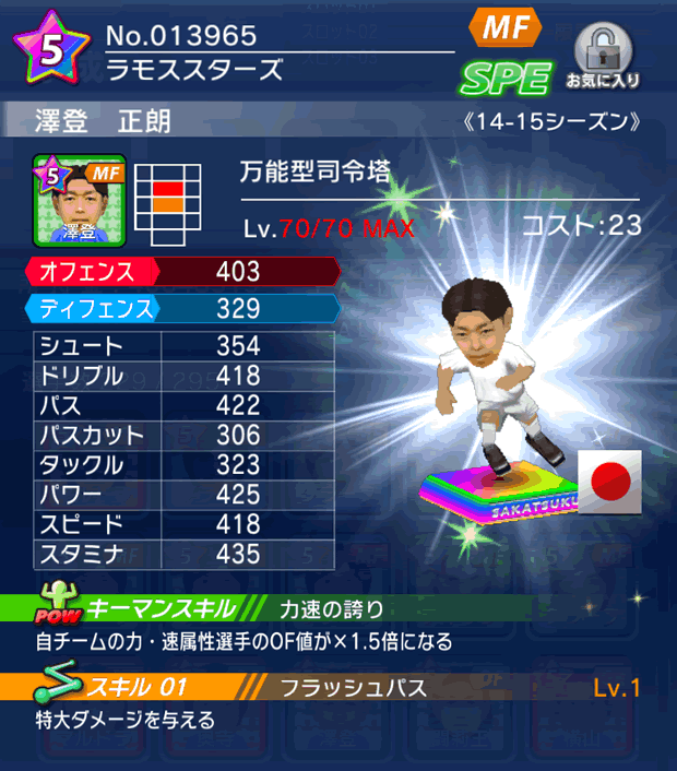 No.13965　澤登正朗【14-15】