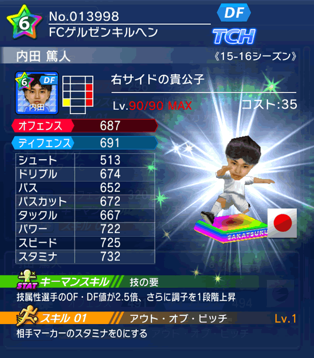 No.13998　内田篤人【15-16】