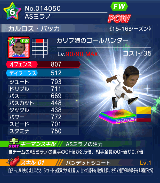 No.14050　カルロス・バッカ【15-16】