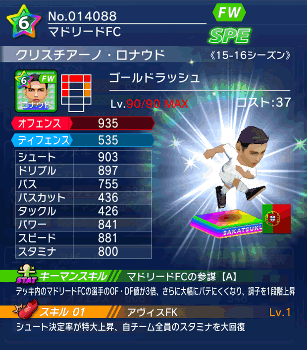 No.14088　クリスチアーノ・ロナウド【15-16】