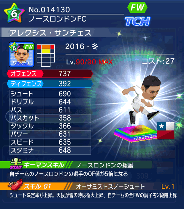 No.14130　アレクシス・サンチェス【16・冬】