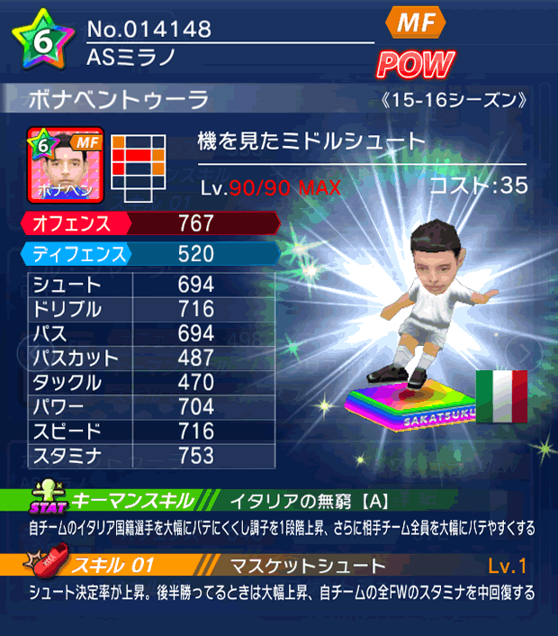 No.14148　ボナベントゥーラ【15-16】