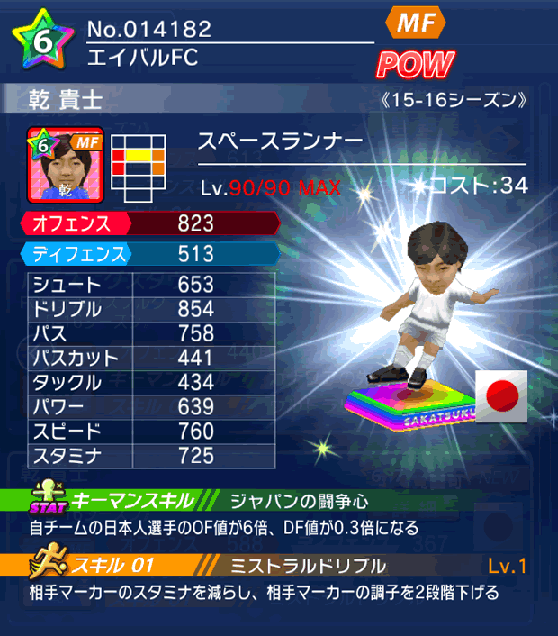 No.14182　乾貴士【15-16】