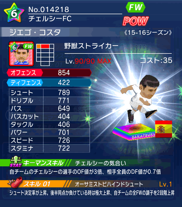 No.14218　ジエゴ・コスタ【15-16】