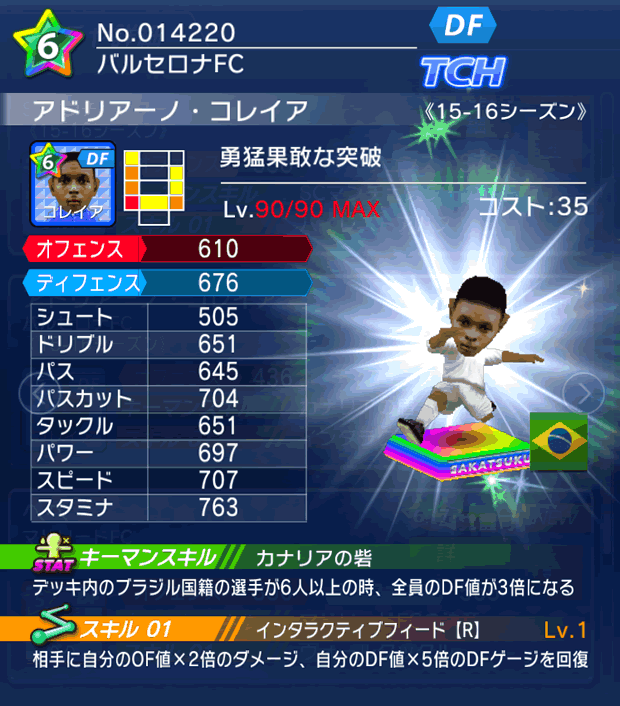 No.14220　アドリアーノ・コレイア【15-16】