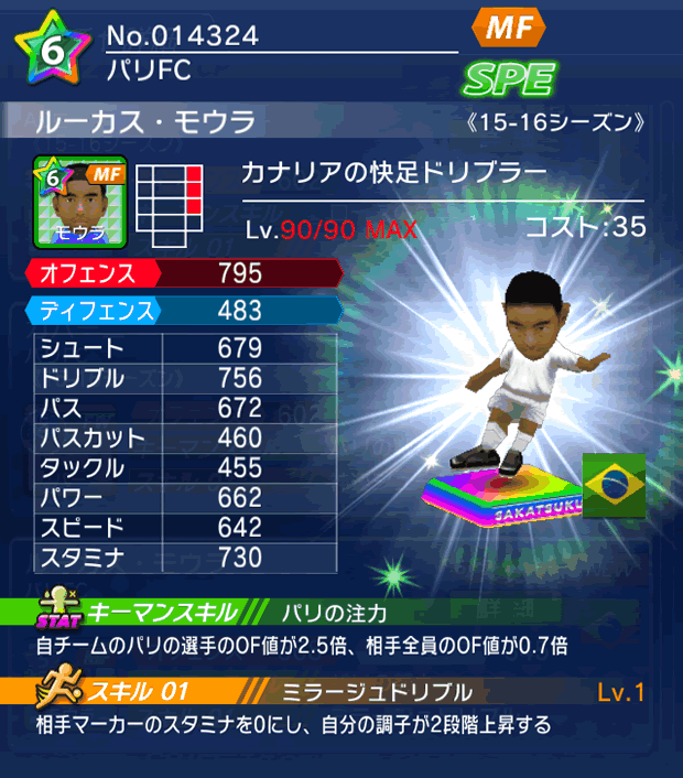 No.14324　ルーカス・モウラ【15-16】