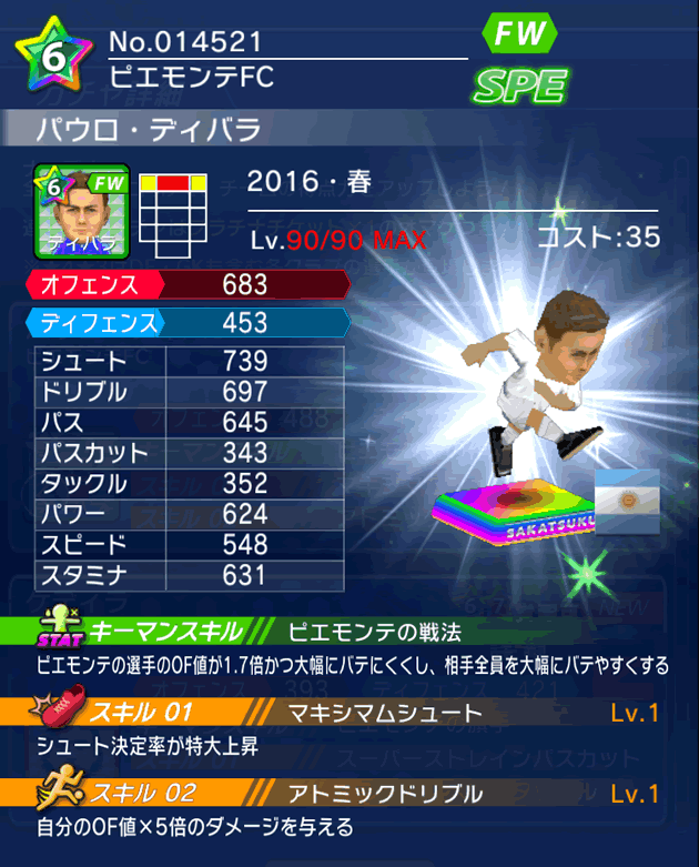 No.14521　パウロ・ディバラ【16・春】