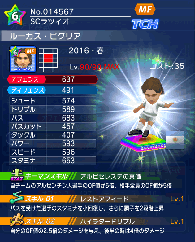 No.14567 ルーカス・ビグリア【16・春】