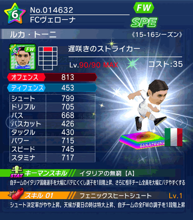 No.14632　ルカ・トーニ【15-16】