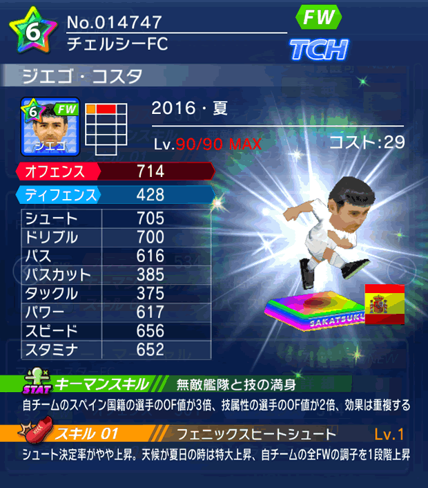 No.14747　ジエゴ・コスタ【16・夏】