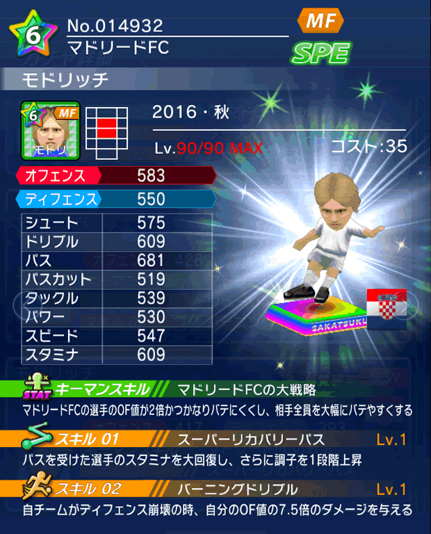 No.14932　モドリッチ【16・秋】