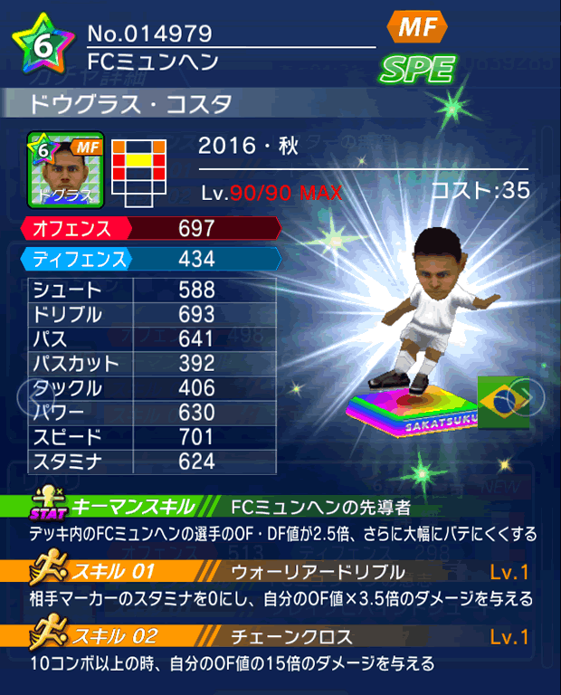 No.14979　ドウグラス・コスタ【16・秋】