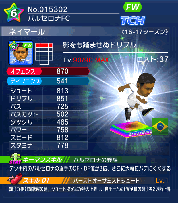 No.15302　ネイマール【16-17】