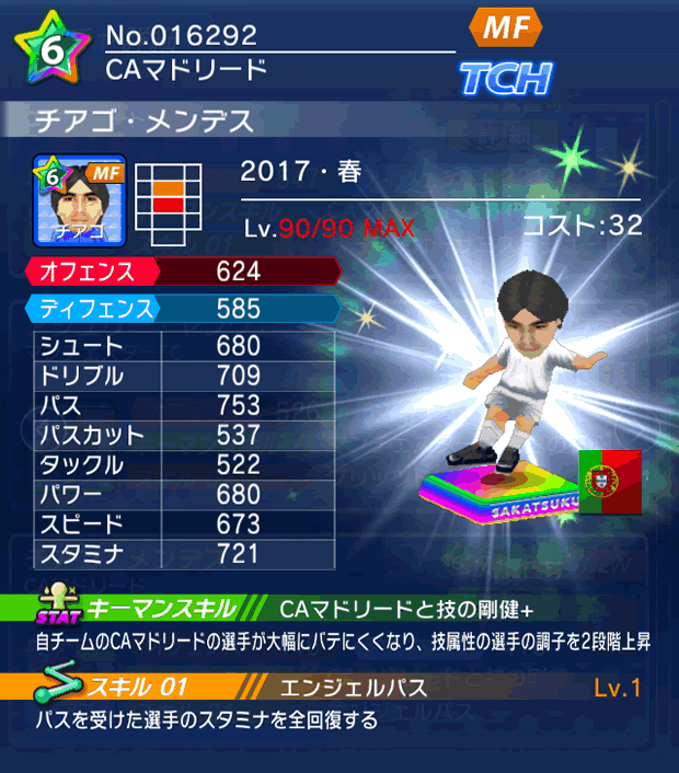 No.16292　チアゴ・メンデス【17・春】