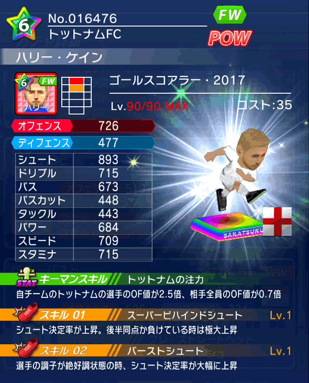 No.16476 ハリー・ケイン【GS・17】