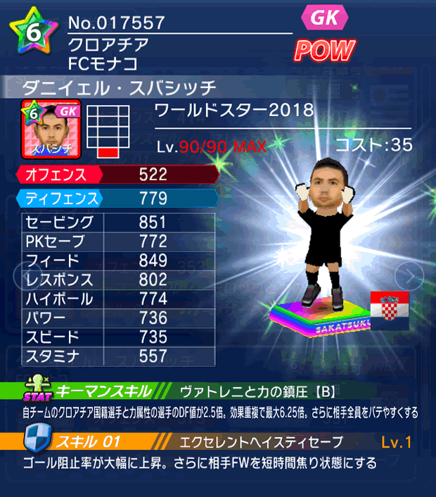 No.17557　ダニイェル・スバシッチ【WS18】