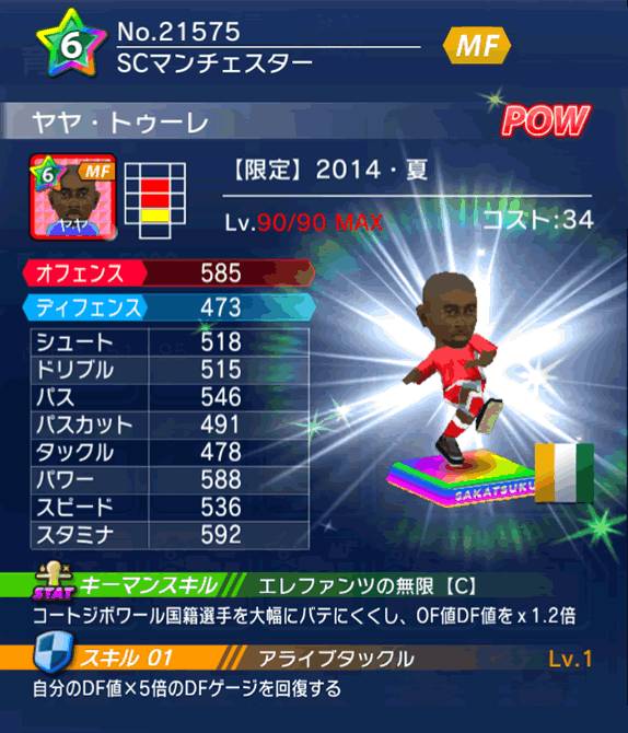 No.21575　ヤヤ・トゥーレ【14・夏】