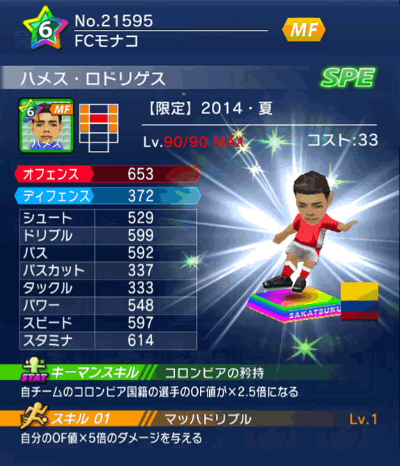 No.21595　ハメス・ロドリゲス【14・夏】