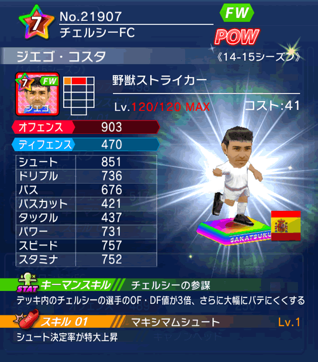 No.21907　ジエゴ・コスタ【14-15】