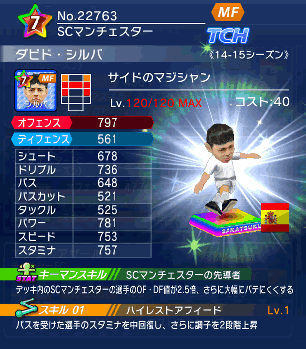 No.22763　ダビド・シルバ【14-15】