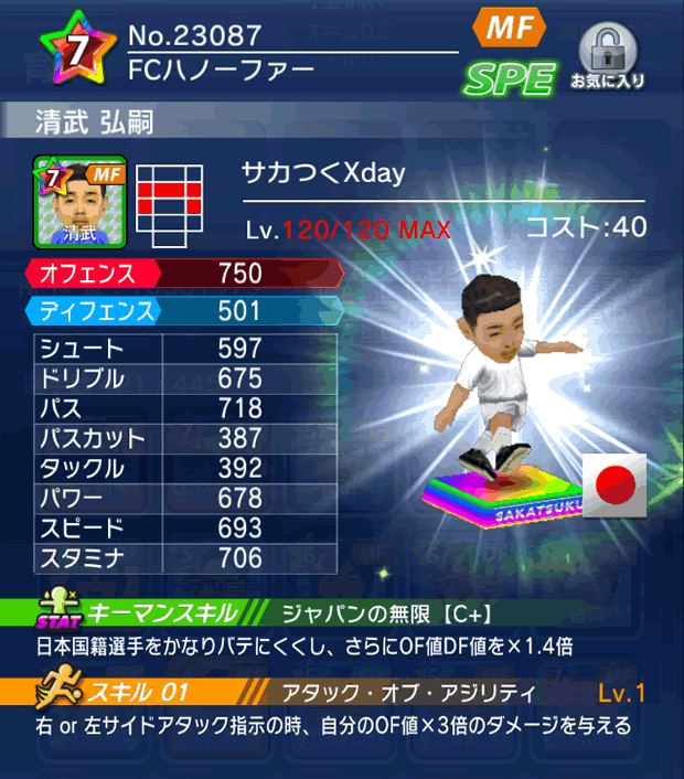 No.23087　清武弘嗣【Xday】