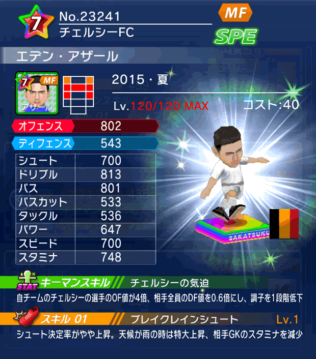 No.23241　エデン・アザール【15・夏】