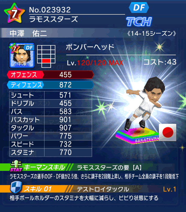 No.23932 中澤佑二【14-15】