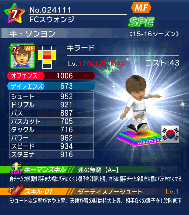 No.24111　キ・ソンヨン【15-16】