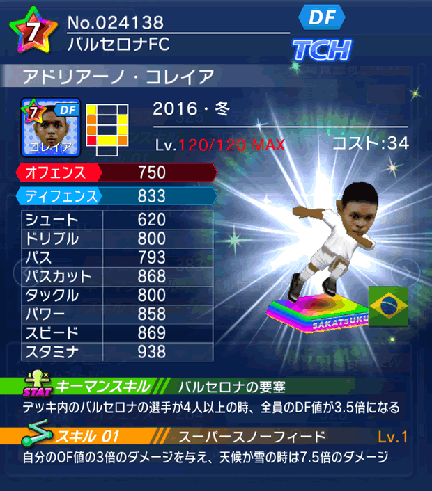 No.24138 アドリアーノ・コレイア【16・冬】