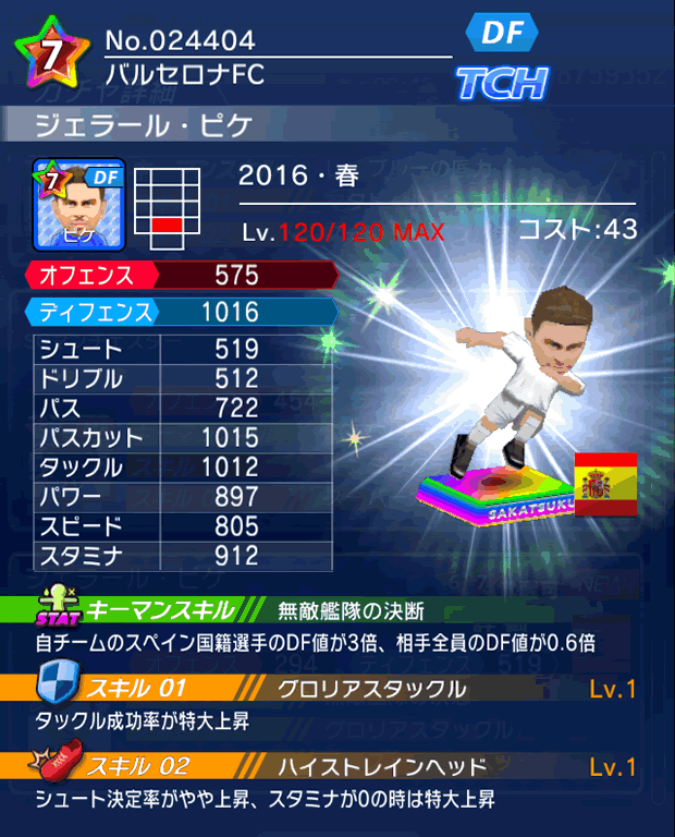 No.24404　ジェラール・ピケ【16・春】