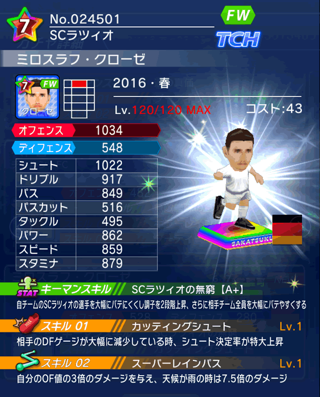 No.24501　ミロスラフ・クローゼ【16・春】