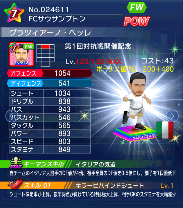 No.24611　グラツィアーノ・ペッレ【co・BP】