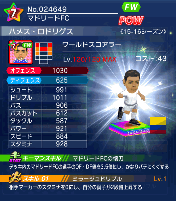 No.24649　ハメス・ロドリゲス【15-16】