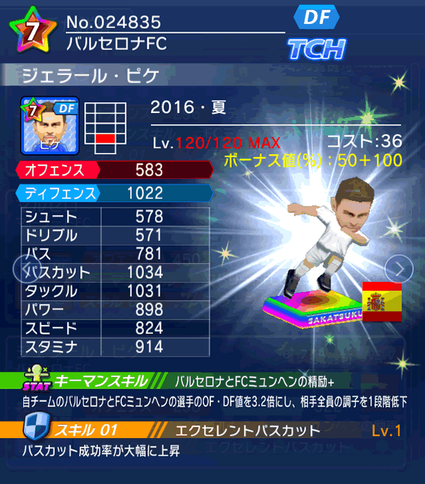 No.24835　ジェラール・ピケ【16・夏】