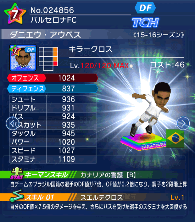 No.24856　ダニエウ・アウベス【15-16】