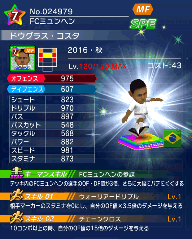 No.24979　ドウグラス・コスタ【16・秋】