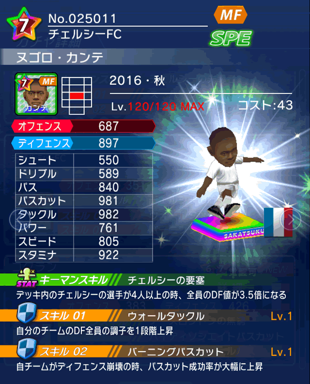 No.25011　ヌゴロ・カンテ【16・秋】