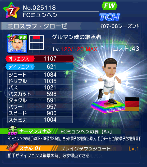 No.25118　ミロスラフ・クローゼ【07-08LS】