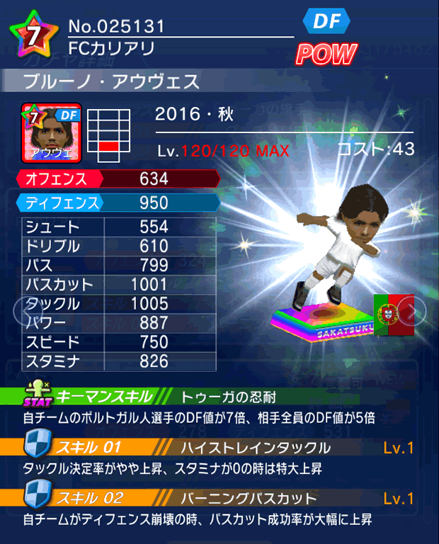 No.25131　ブルーノ・アウヴェス【16・秋】