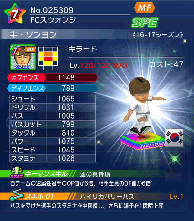 No.25309　キ・ソンヨン【16-17】