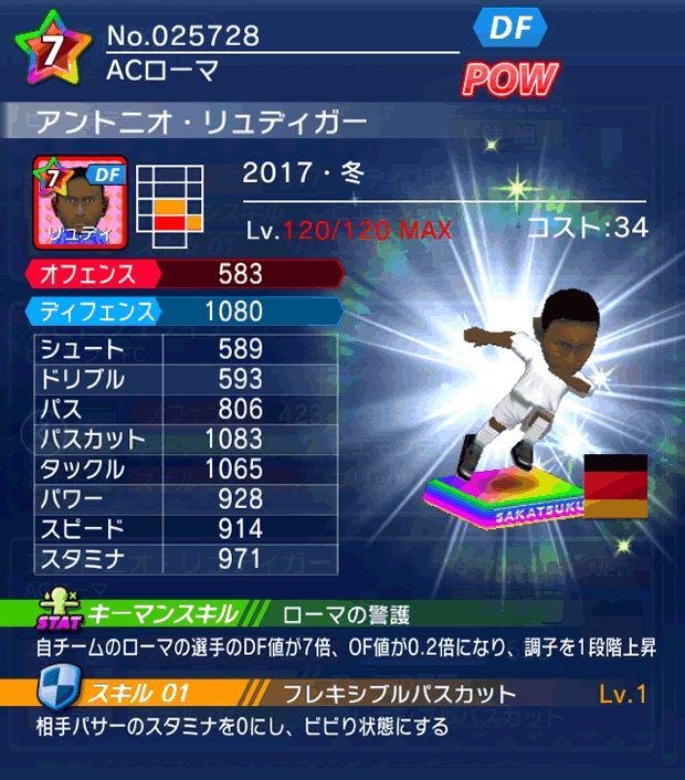 No.25728　アントニオ・リュディガー【17・冬】