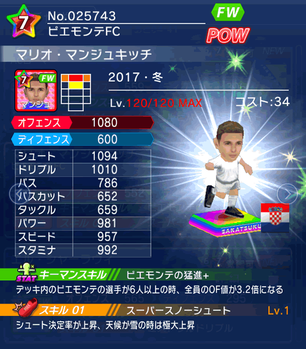 No.25743 マリオ・マンジュキッチ【17・冬】